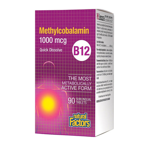 Natural Factors B12 Methylcobalamin 1000mcg 90 tabs