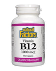 Natural Factors B12 Cyanocobalamin 1000mcg 90tabs