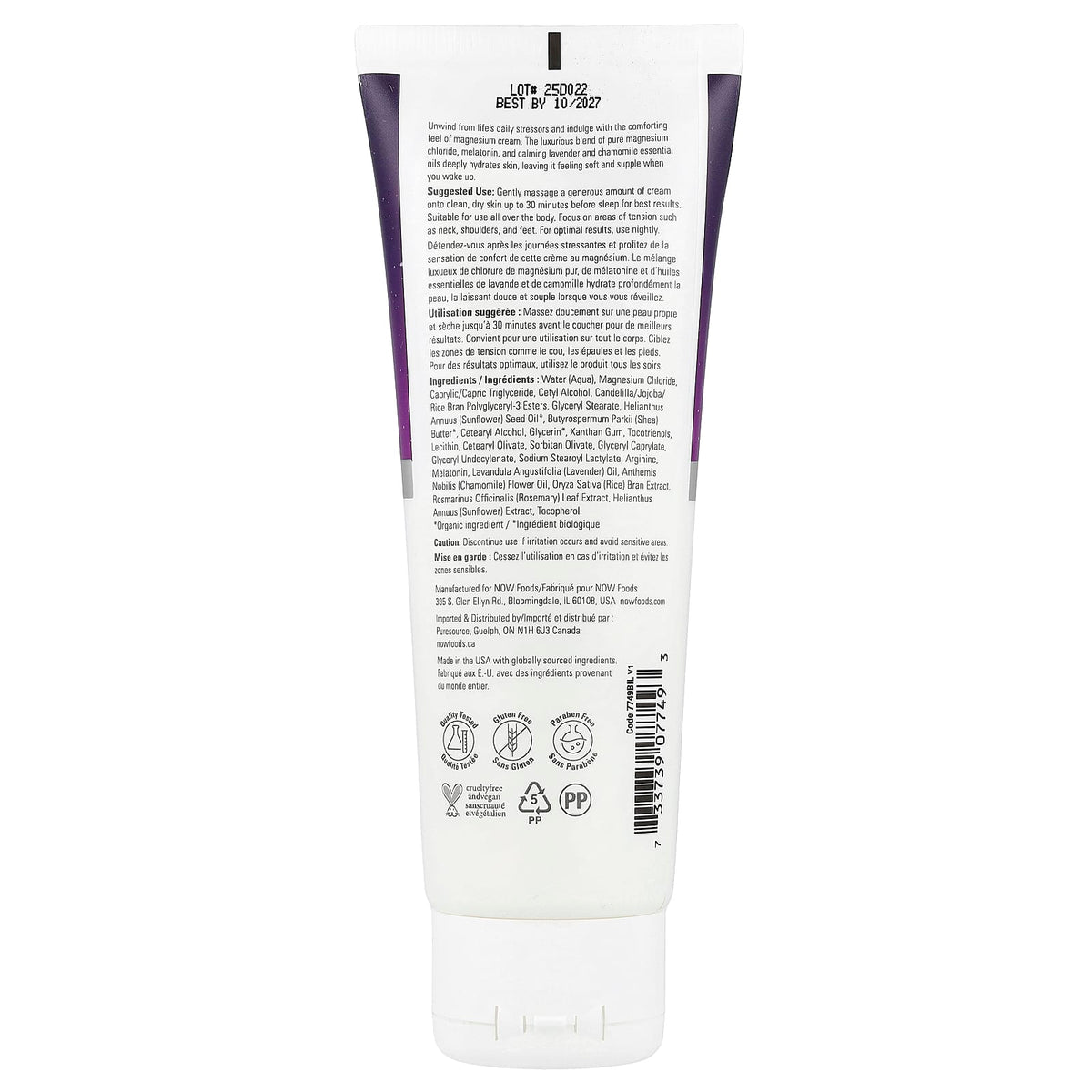 NOW Solutions NiteZen Magnesium Body Cream 113g