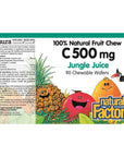 Natural Factors Vitamin C 500mg - Jungle Juice 90 Chewables