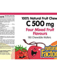 Natural Factors Vitamin C 500 mg - Mixed Fruit 90 Chewables