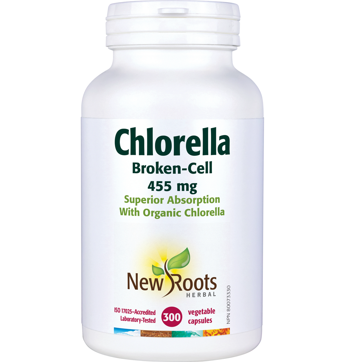 New Roots Chlorella 455mg 300 caps