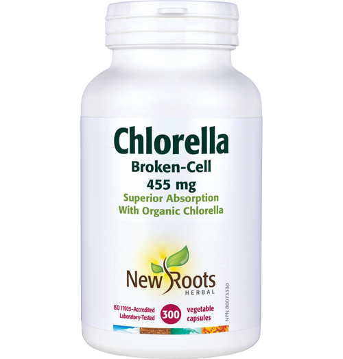New Roots Chlorella 455mg 300 caps