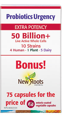 New Roots Probiotics Urgency 50 billion Bonus 72 caps