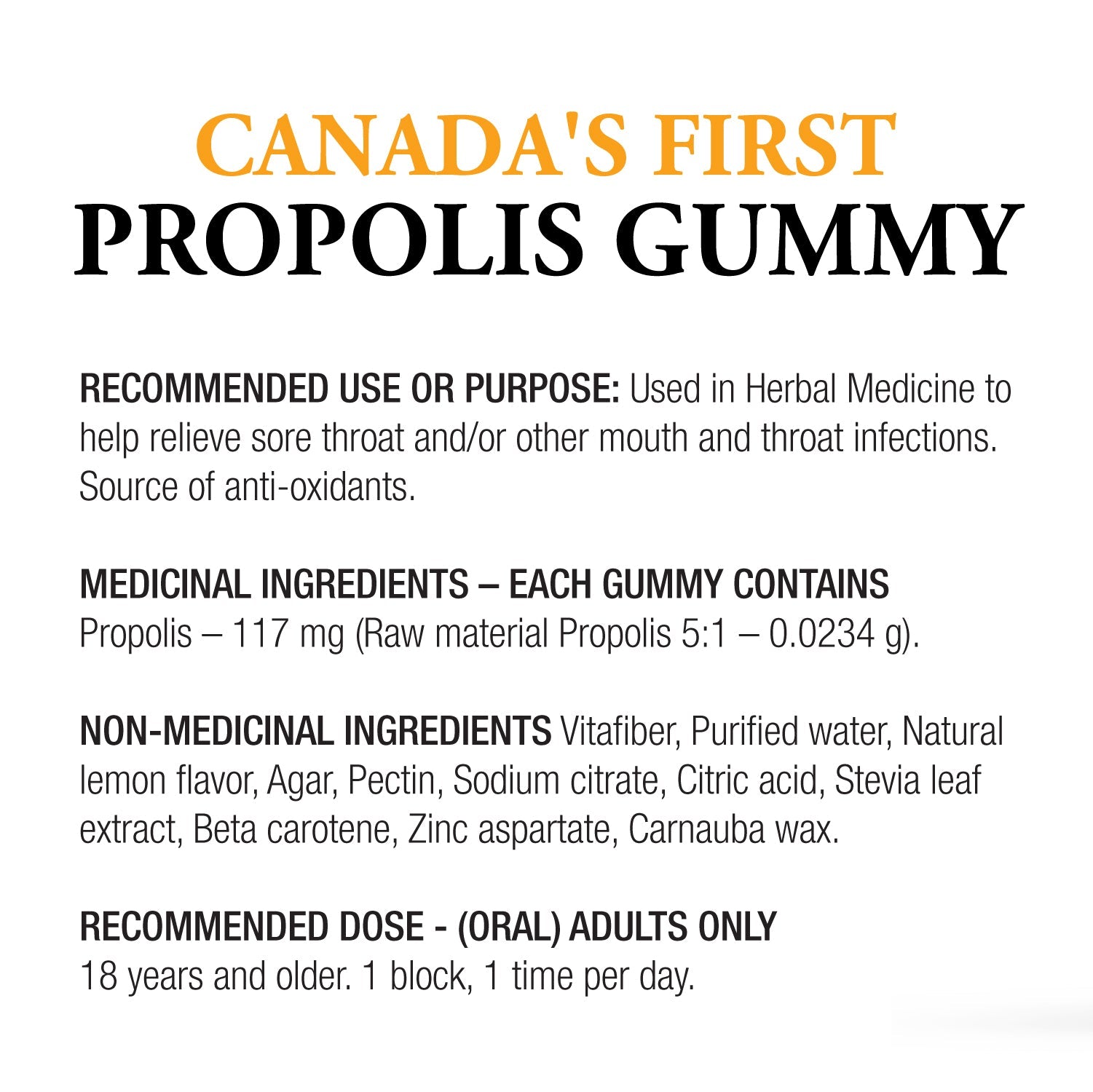 Dutchman&#39;s Gold Propolis Gummies 60 gummies