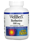 Natural Factors WellBetX Berberine 500mg 120 vcaps