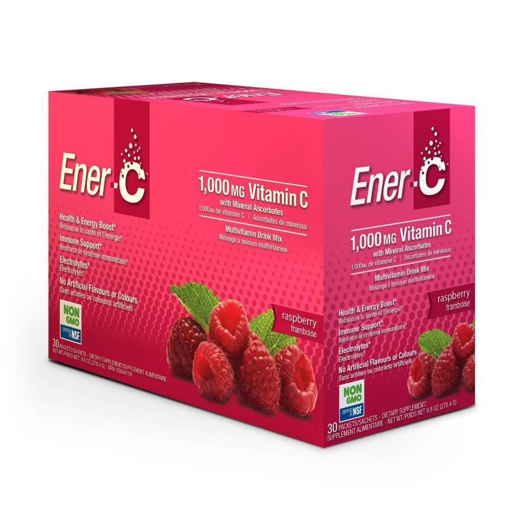 Ener-C Vitamin C 1000mg- Raspberry 30 packets