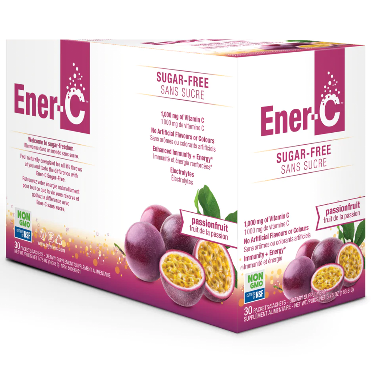 Ener-C Vitamin C 1000mg Passionfruit - Sugar Free 30 packets