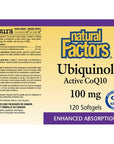 Natural Factors Ubiquinol 100mg 120 softgels