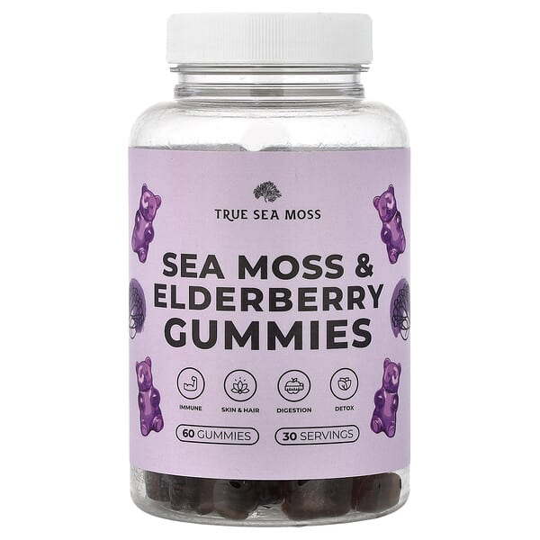 True Sea Moss- Sea Moss & Elderberry 60 Gummies