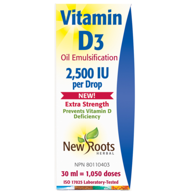 New Roots Vitamin D3 2500 Per Drop - 30ml