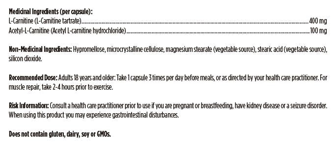 Designs for Health Carnitine Synergy 120 caps