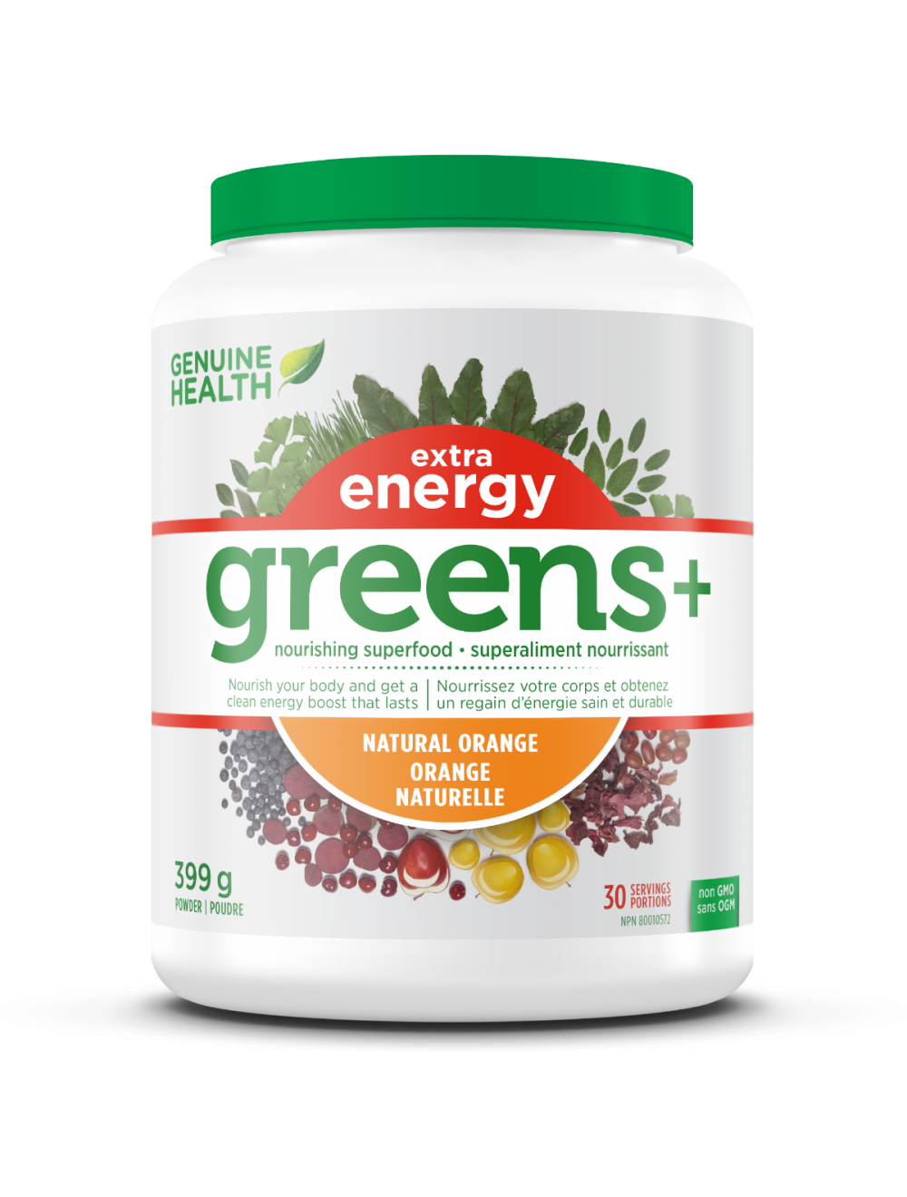 Genuine Health Greens+ Extra Energy Orange 399g