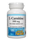 Natural Factors L-Carnitine 500mg 60 V Caps