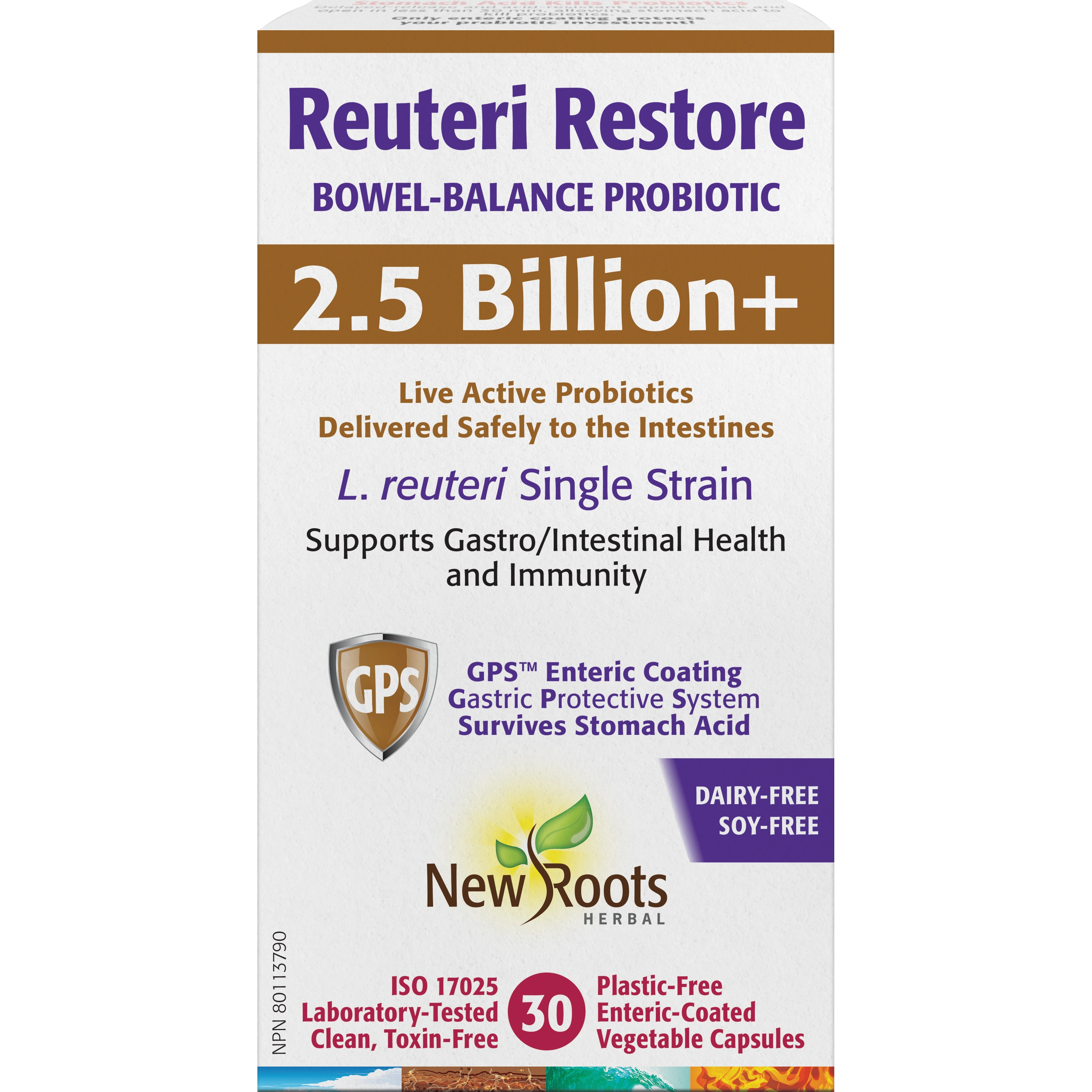 New Roots Reuteri Restore 2.5 Billion + 30 cap