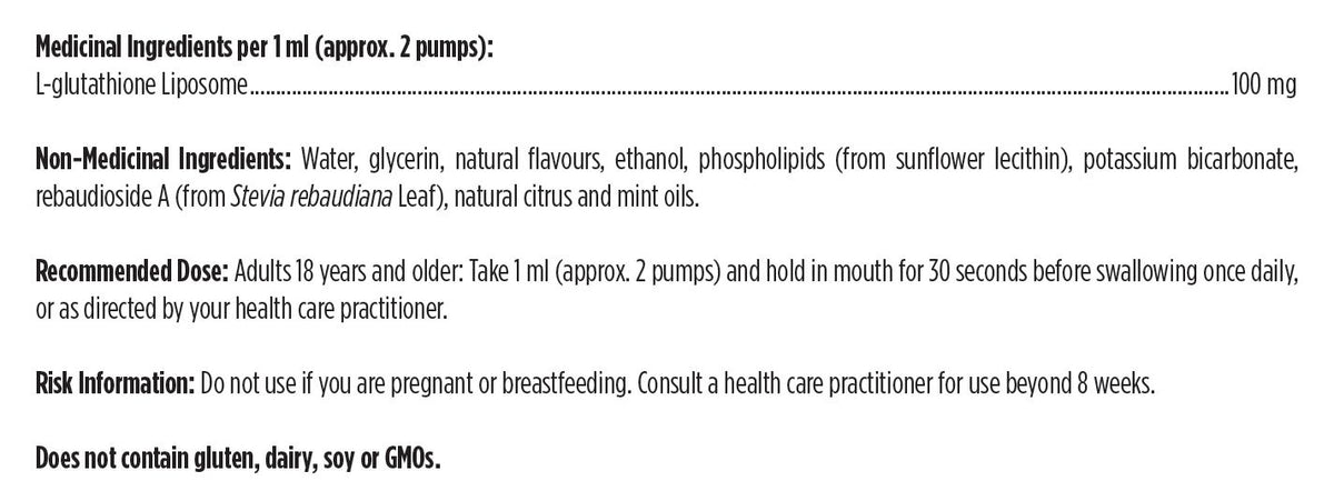 Designs for Health Liposomal Glutathione 50ml