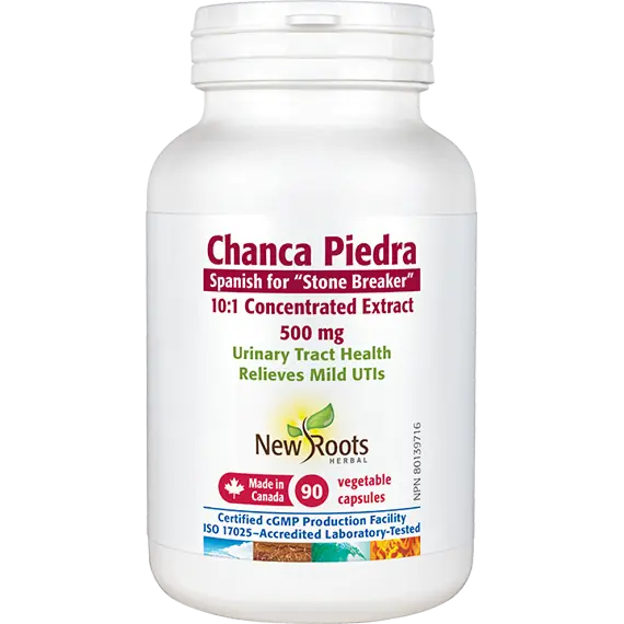 New Roots Chanca Piedra 10:1 Concentrated Extract 500mg 90 vcap