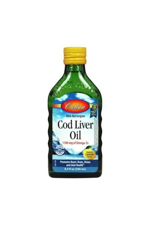 Carlson Wild Norwegian Cod Liver Oil Lemon 250ml