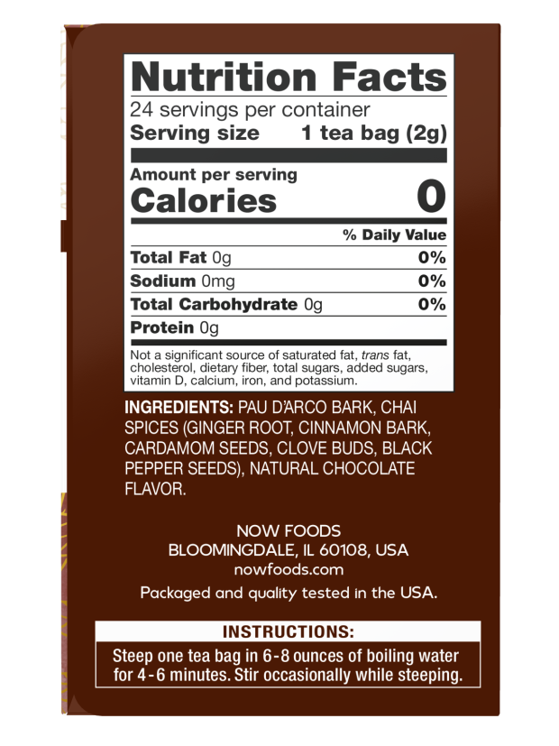 Now Caring Tea Pau D'Arco 24 tea bags – Wellness Market