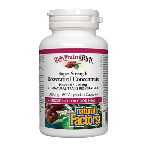 Natural Factors Resveratrol Rich 500mg 60 caps