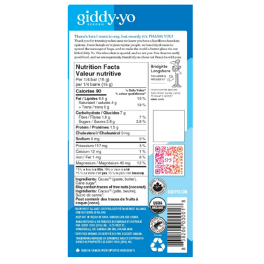 Giddy-yo 76% Original Dark Chocolate 60g
