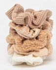 Assorted Textured Scrunchies - 5 pack