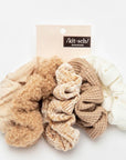 Assorted Textured Scrunchies - 5 pack