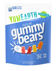 Yum Earth - 10 Snack Pack Gummy Bears - 20g per Pack