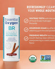 Essential Oxygen BR Rinse - Organic Mouthwash - Cinnamint - 473ml