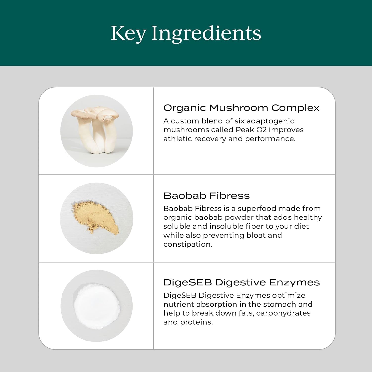 Cymbiotika Plant Protein - Alkalizing Greens and Mushrooms - Vanilla 848g