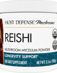 Host Defense Mushroom Mycelium Powder Reishi 100g