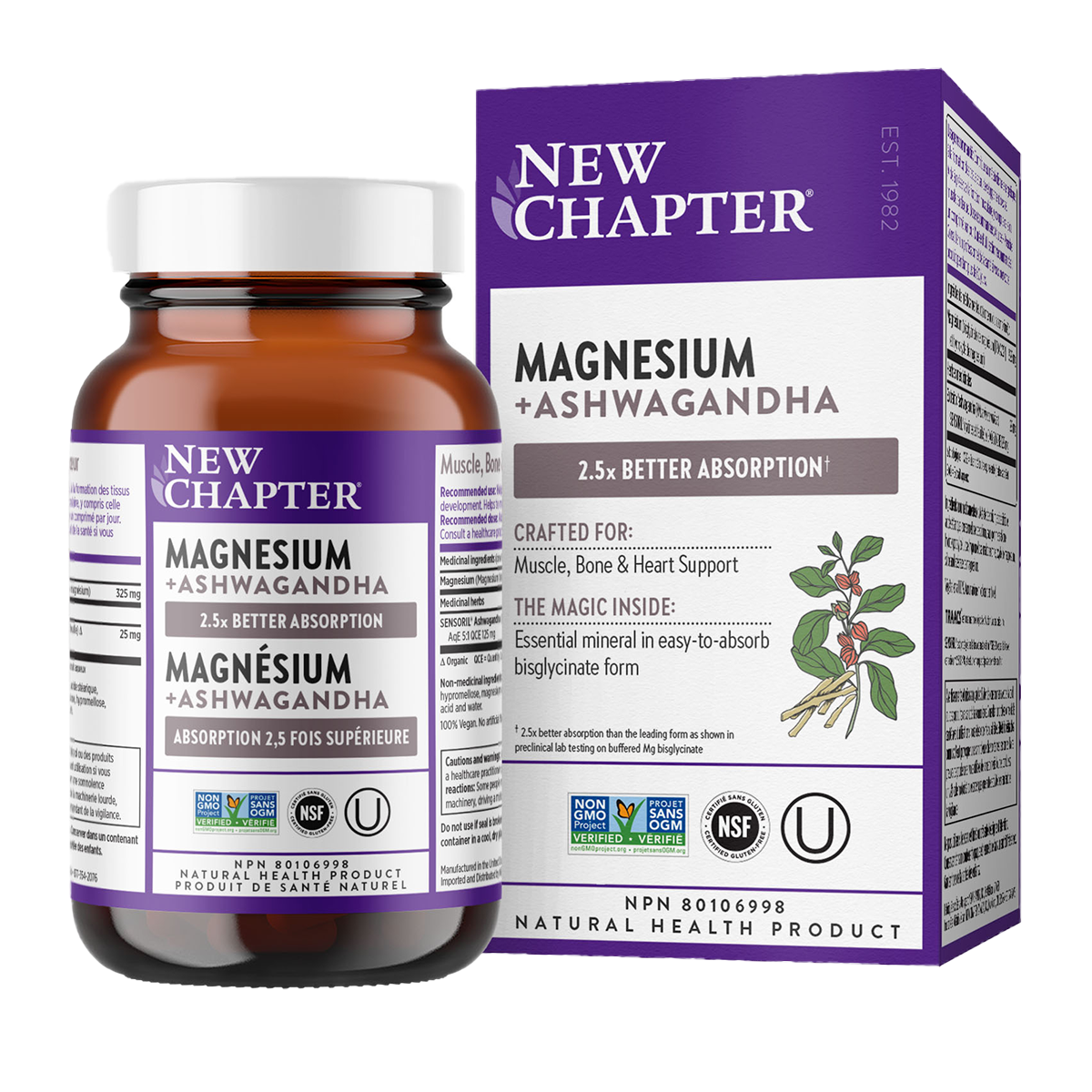 New Chapter Magnesium + Ashwagandha 30 tablets