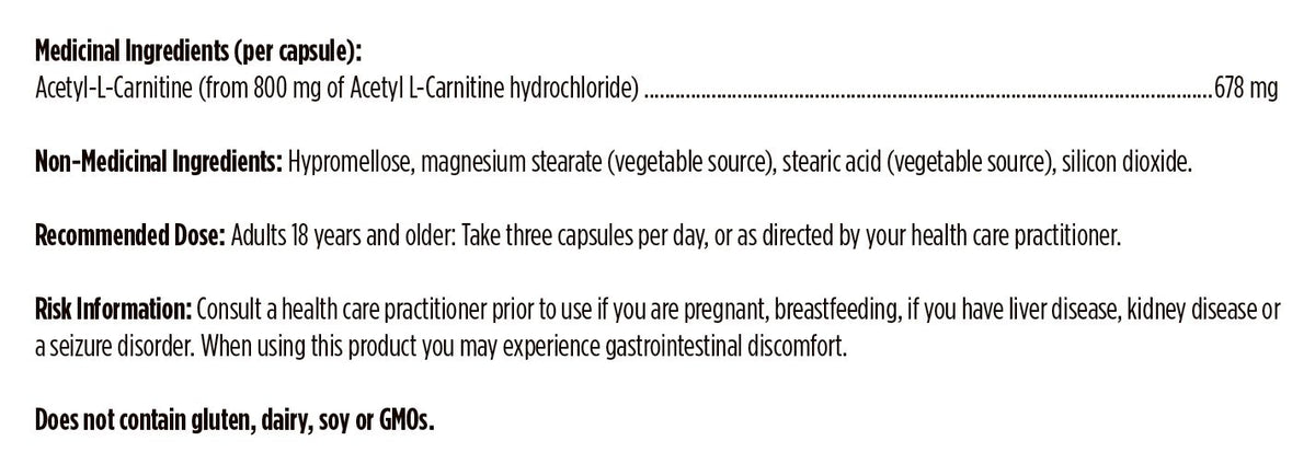 Designs For Health Acetyl L-Carnitine 90 caps
