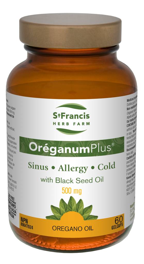 St Francis Oreganum Plus Oil of Oregano with Black Seed Oil 60 gelcaps