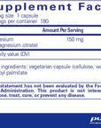 Pure Encapsulations Magnesium Citrate 180 caps