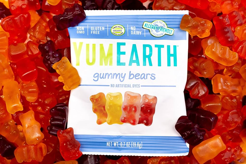 Yum Earth - 10 Snack Pack Gummy Bears - 20g per Pack