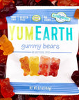 Yum Earth - 10 Snack Pack Gummy Bears - 20g per Pack