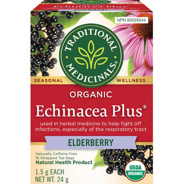 Traditional Medicinals Echinacea Plus Elderberry 16 bags