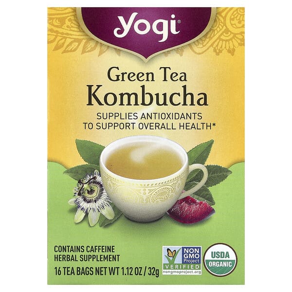 Yogi Green Tea Kombucha 16 Tea Bags