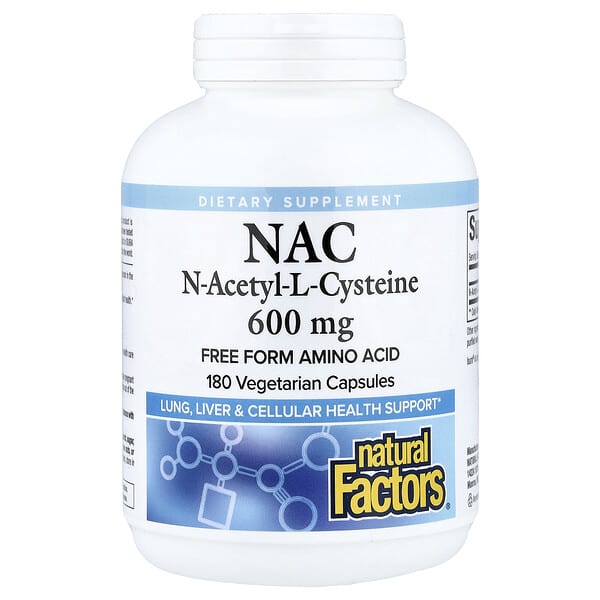 Natural Factors N-Acetyl-L-Cycteine 600mg 180 vcap