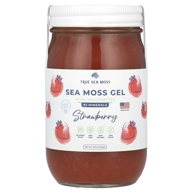 True Sea Moss - Sea Moss Gel - Strawberry - 453g