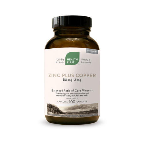 Health First Zinc Plus Copper 50mg/2mg 100 capsules