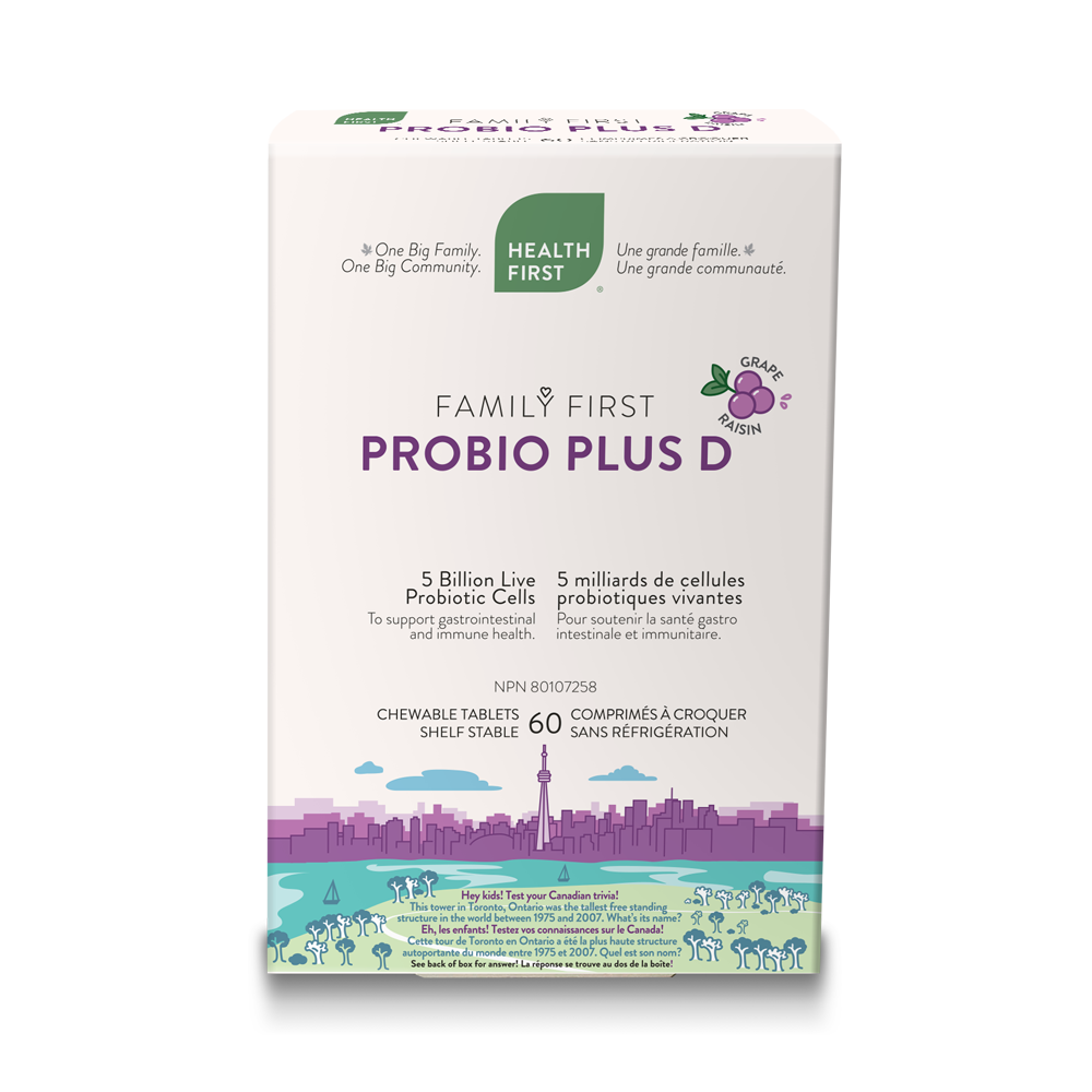 Health First Family First ProBio Plus D 5B - Grape - 60 chewtabs