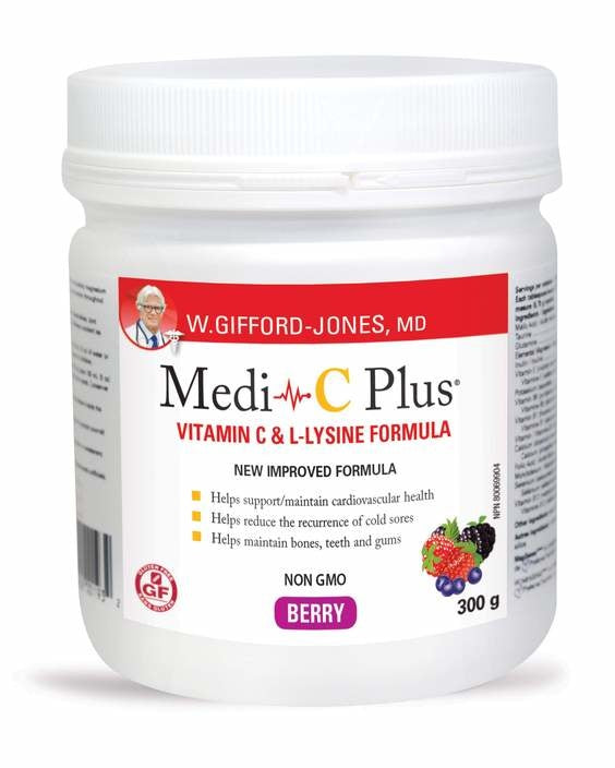 Medi C Plus Vitamin C & Lysine with Magnesium- Berry 300g