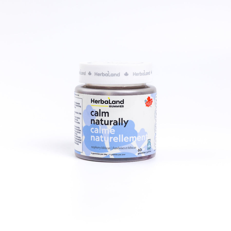 HerbaLand Calm Naturally Raspberry Hibiscus- 60 Gummies