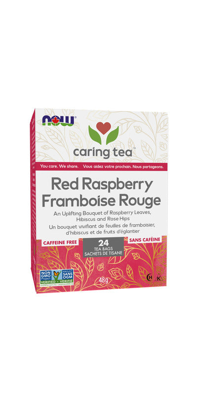 Now Caring Tea Red Raspberry 24 tea bags – Wellness Market