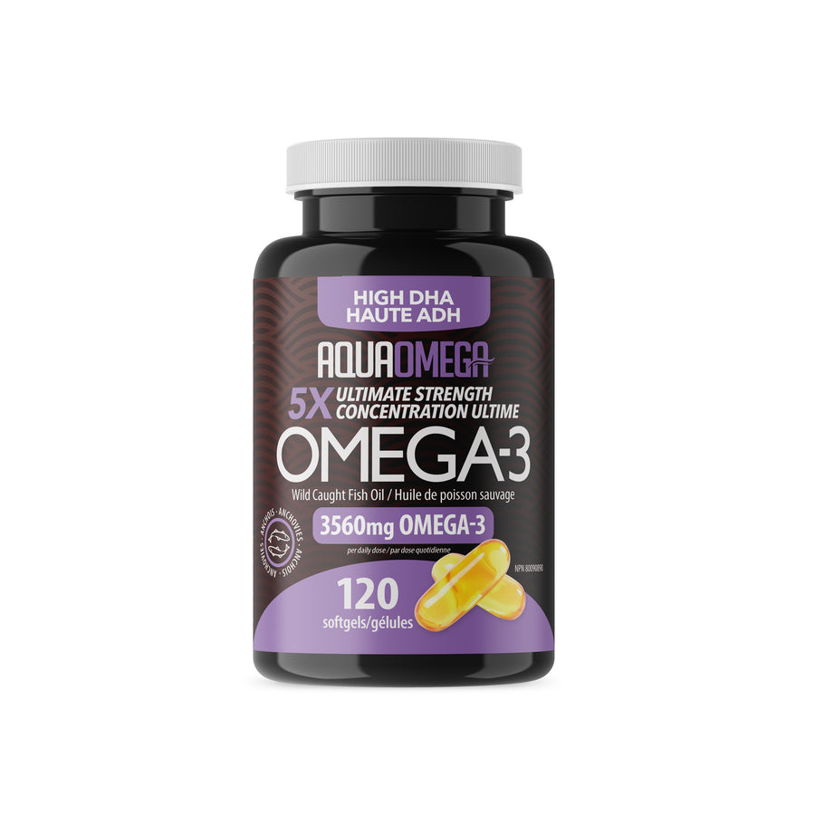 Aqua Omega High DHA 5X Ultimate Strength 120 softgels