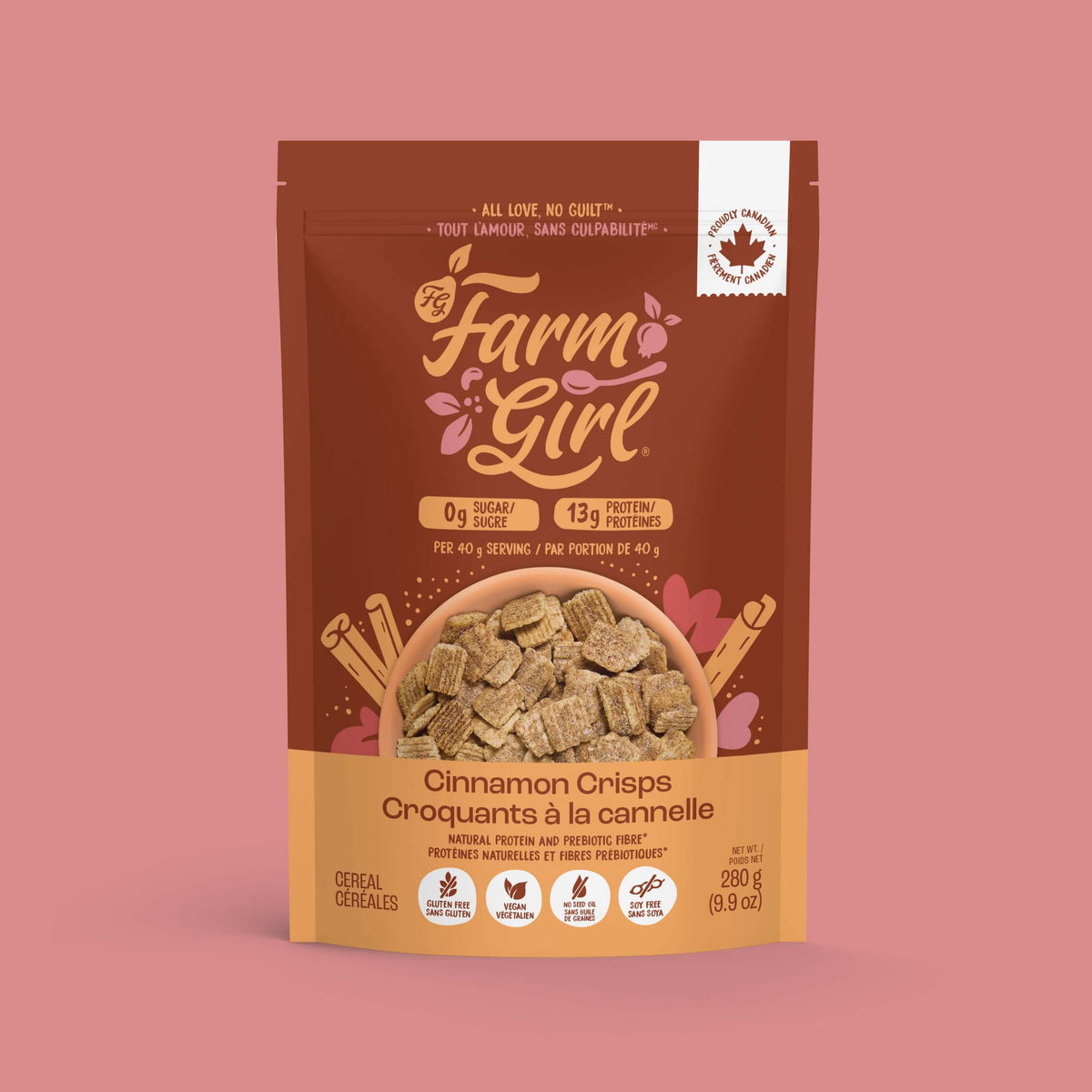 Farm Girl Protein Cereal- Cinnamon Crisps 280g