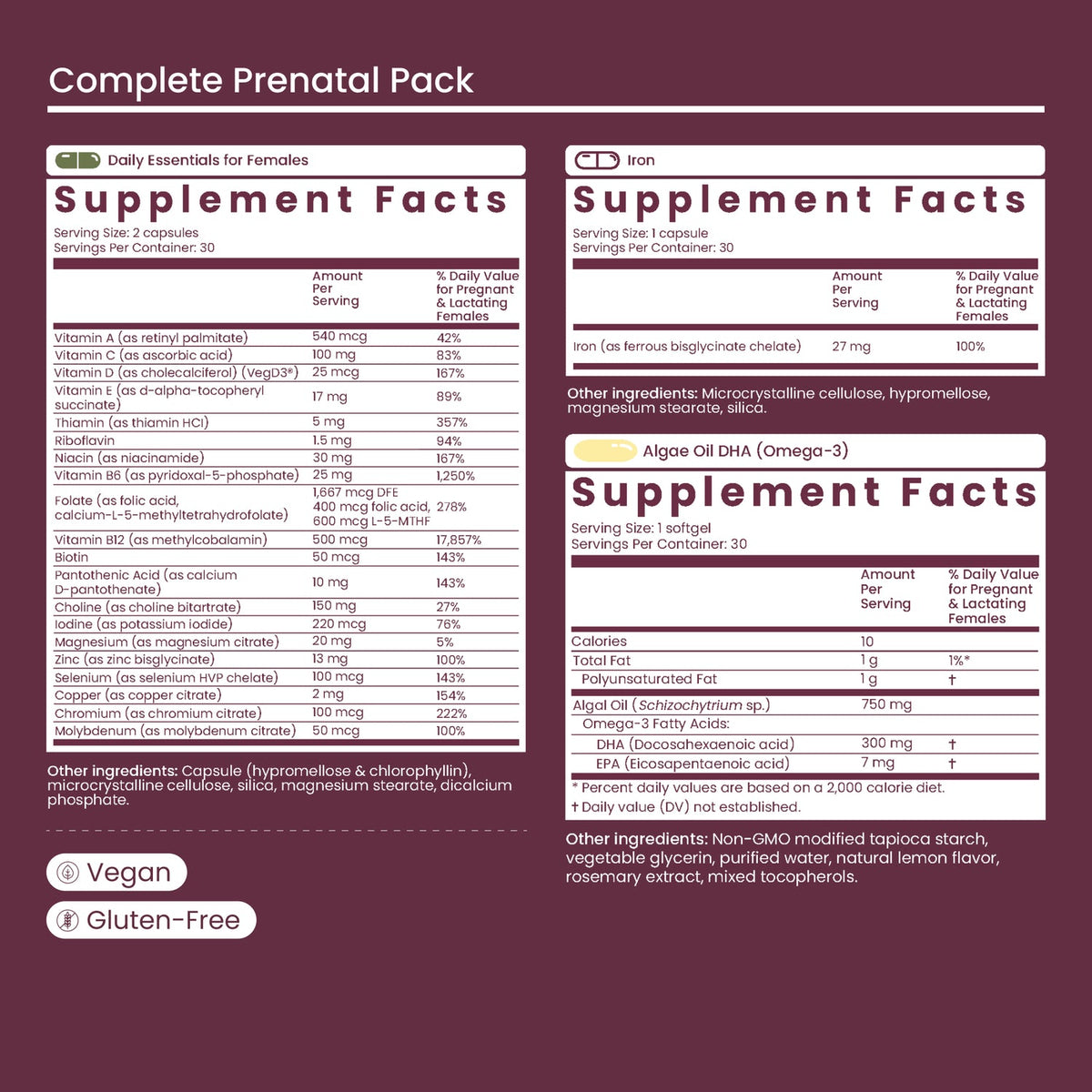 bird & be Complete Prenatal Pack 30 Packets