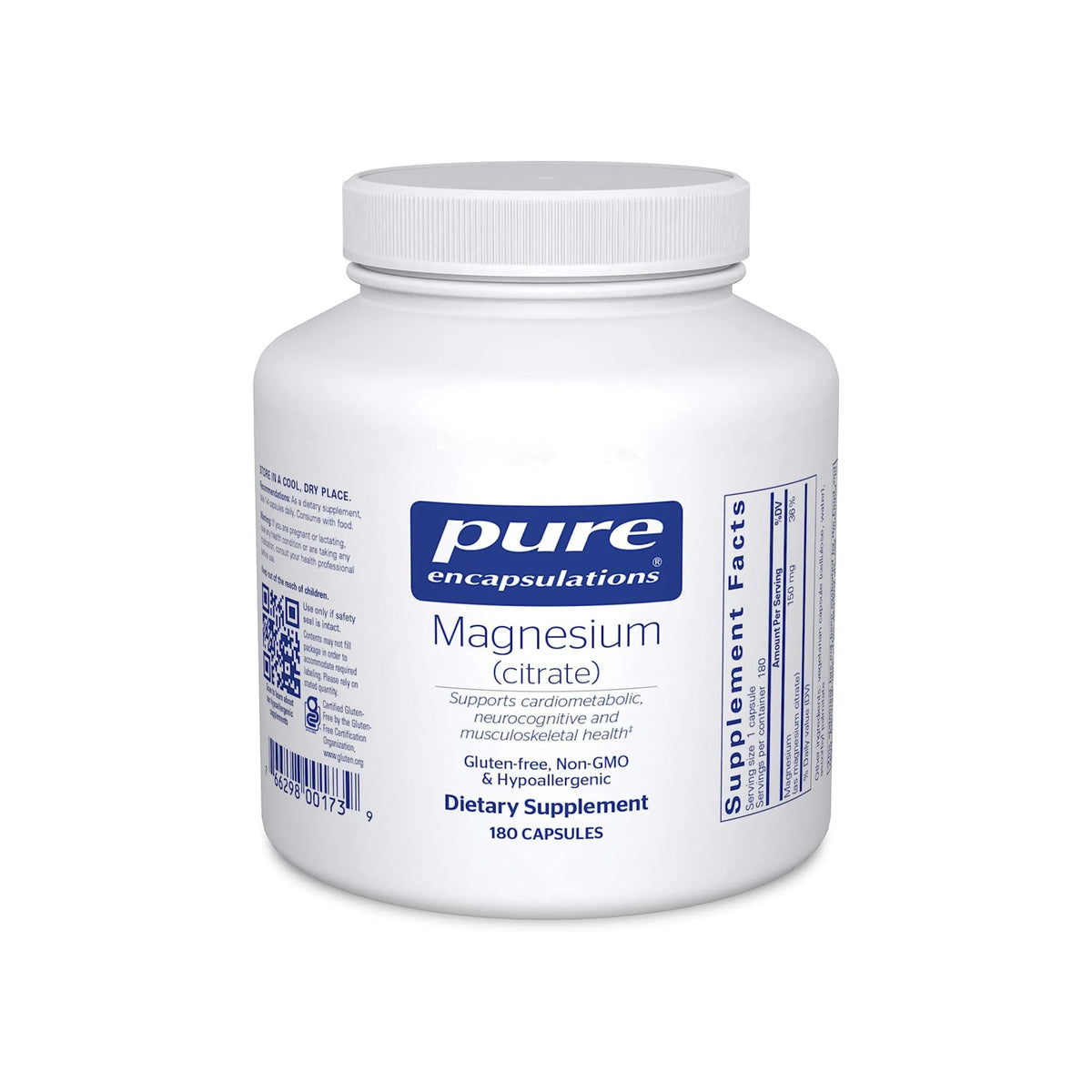 Pure Encapsulations Magnesium Citrate 180 caps